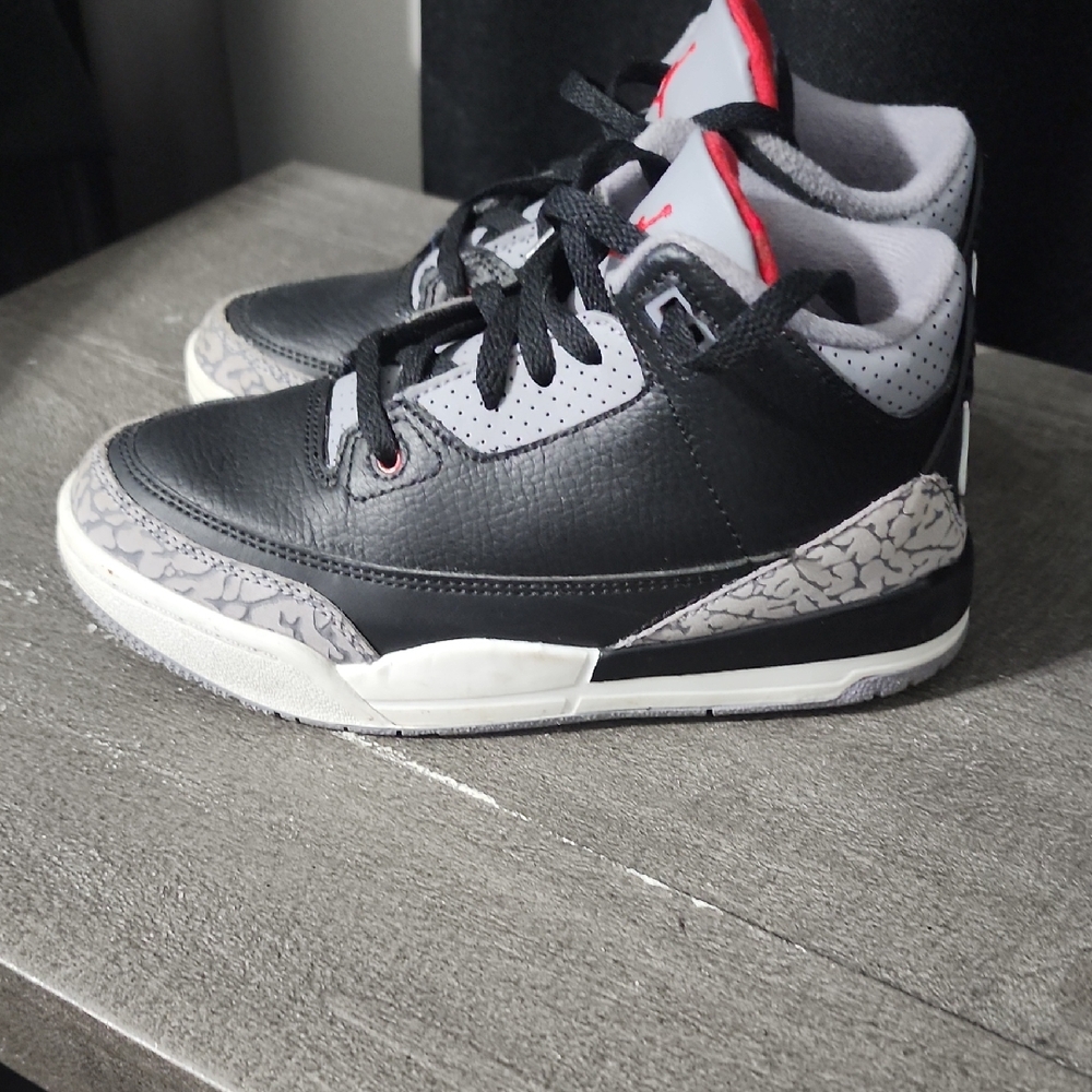 Jordan Kids Black, Grey & Red High-Top Sneakers